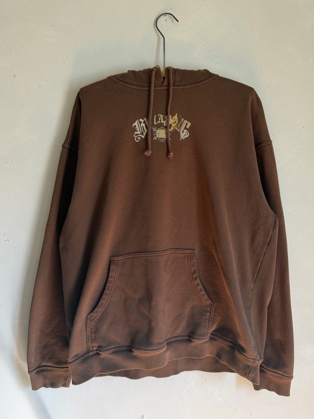 Vintage billabong Y2K brown chocolate university surf skate hoodie pullover